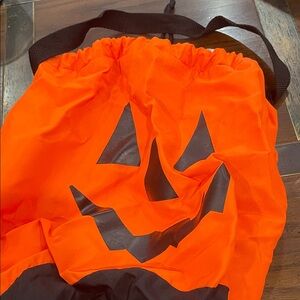 2 - Kids Pumpkin Halloween Bags - Orange and Black